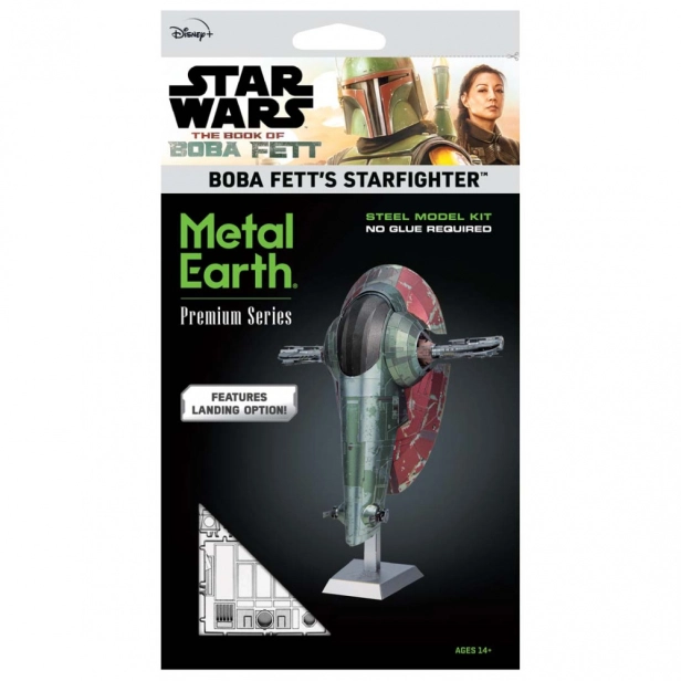 Ocelová stavebnice Star Wars Mandalorian Hvězdná stíhačka Boba Fetta