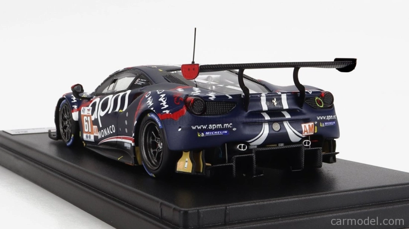 Looksmart Ferrari 488 Gte Evo 3.9l Turbo V8 Team Af Corse N 61 1:43, bílomodrá