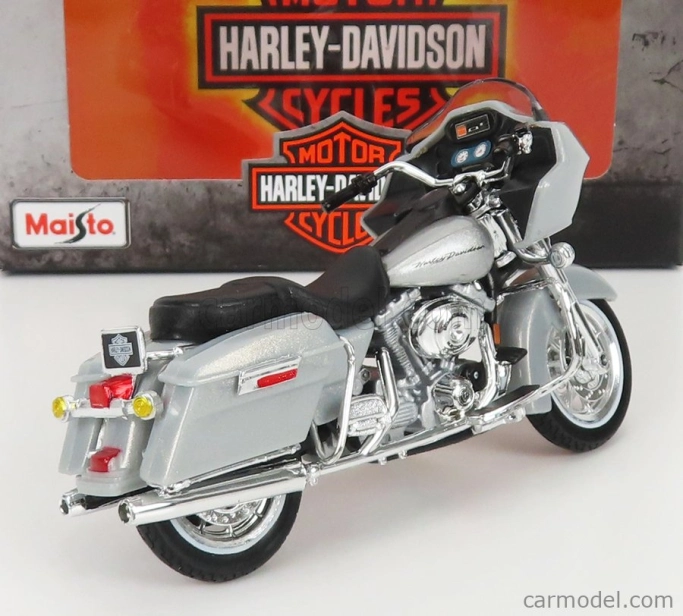 Maisto Harley Davidson Fltr Road Glide 2002 1:18 Silver