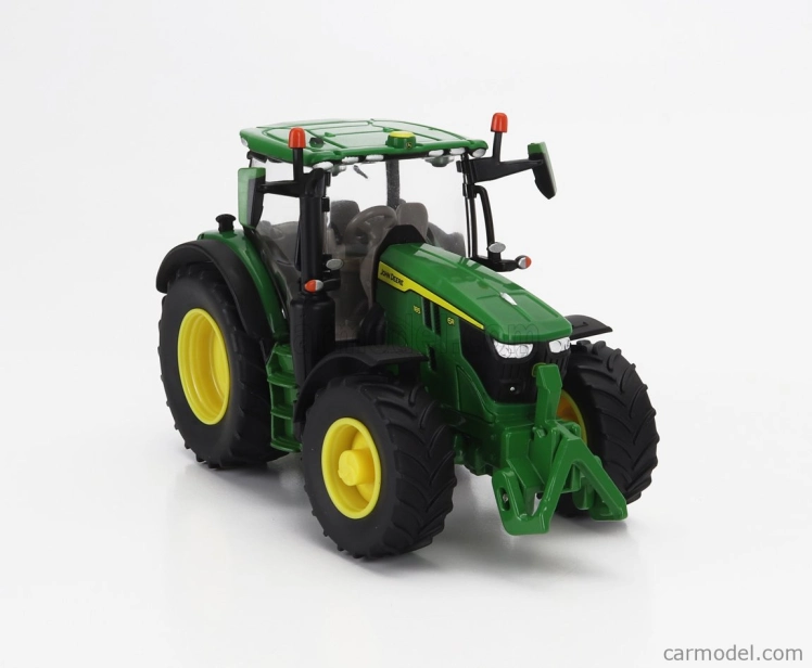 Britains John deere 6r 185 Tractor 2022 1:32 Zelená Žlutá