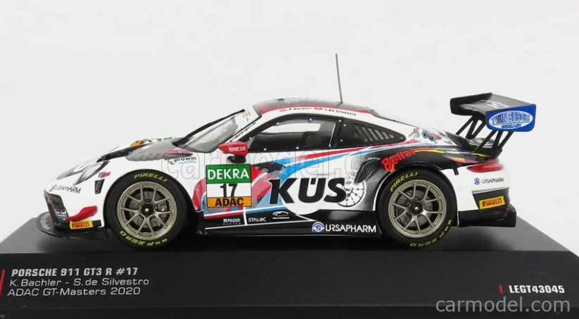 Ixo-models Porsche 911 991-2 Gt3 R Team Kues 75 Bernhard N 17 1:43, černobílá