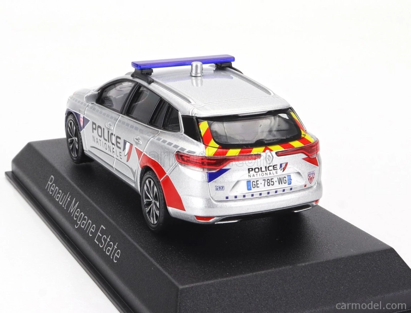 Norev Renault Megane Sport Tourer Sw Station Wagon Crs Police Nationale 2022 1:43 Strieborná červená