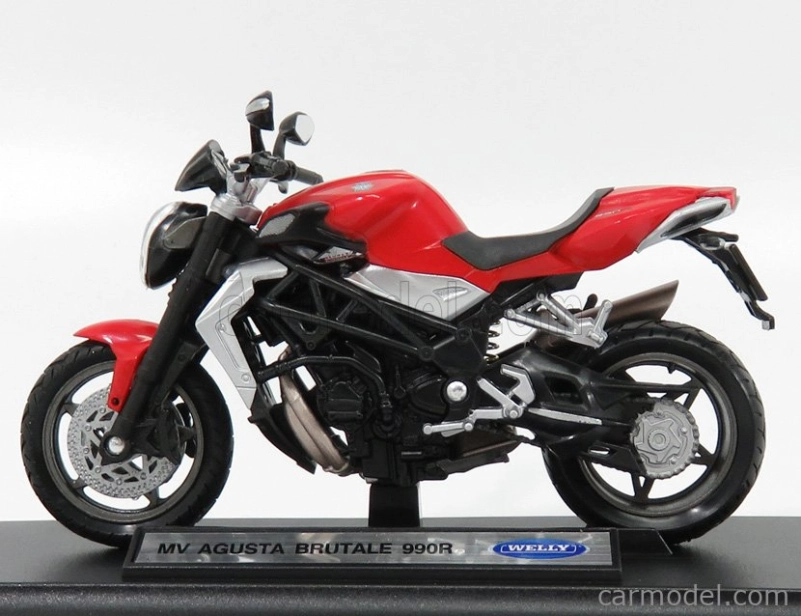 Welly Mv agusta Brutale 990r 2012 1:18 Červená Černá