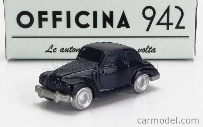 Officina-942 Fiat 500c 4 Posti Carrozzeria Rolfo 1950 1:76 Modrá
