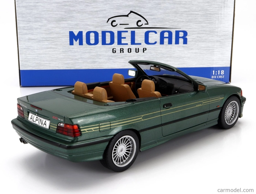 Mcg BMW radu 3 B3 3.2 (e36) Alpina Cabriolet 1995 1:18 Zelená