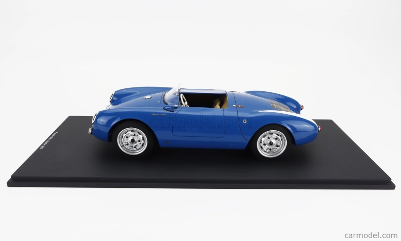 Schuco Porsche 550a Spider 1954 - Con Vetrina - With Showcase 1:12 Blue