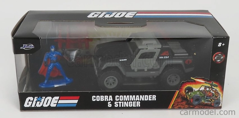 Jada Jeep Commander 1996 With G.i.joe Figure 1:32 Šedá Černá