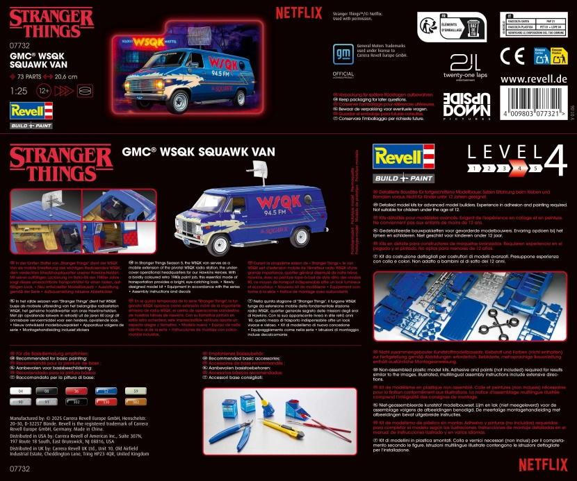 Plastic ModelKit STRANGER THINGS auto 07732 - GMC® WSQK Squawk Van (1:25)