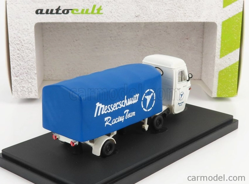 Autocult Piaggio Ape Pentaro Renntransporter Messerschmitt 1948 1:43 Biela modrá