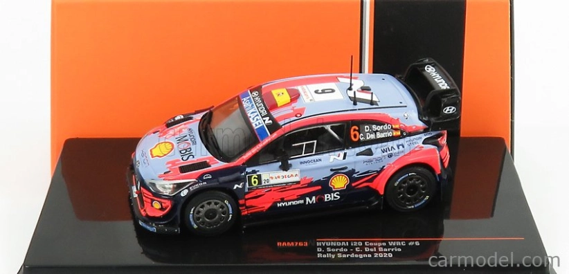 Ixo-models Hyundai I20 Coupe Wrc N 6 Rally Sardegna 2020 D.sordo - C.del Barrio 1:43 Svetlo modrá červená čierna