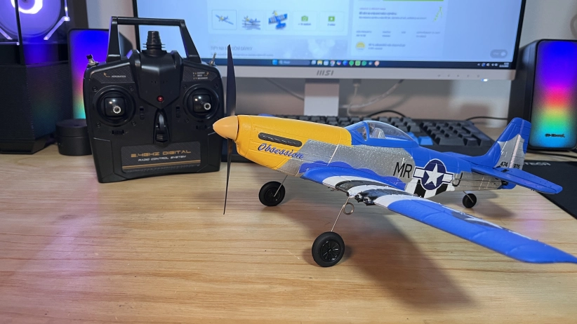 RC lietadlo Volantex Mustang P51D, modré | RCprofi.sk