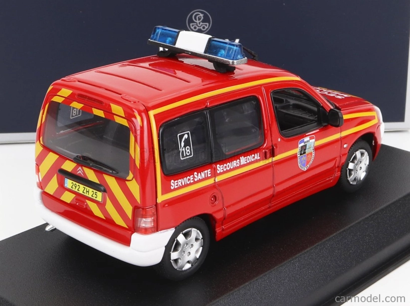 Norev Citroen Berlingo Pompiers Secours Medical 2004 1:43 červená biela