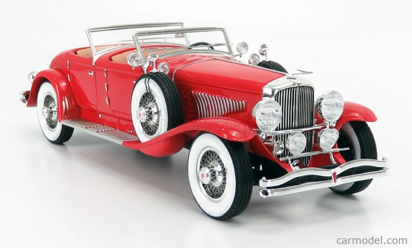Matrix scale models Duesenberg Sj 2608 Torpedo Pheaton Walker Cabriolet Open 1930 1:18 Red