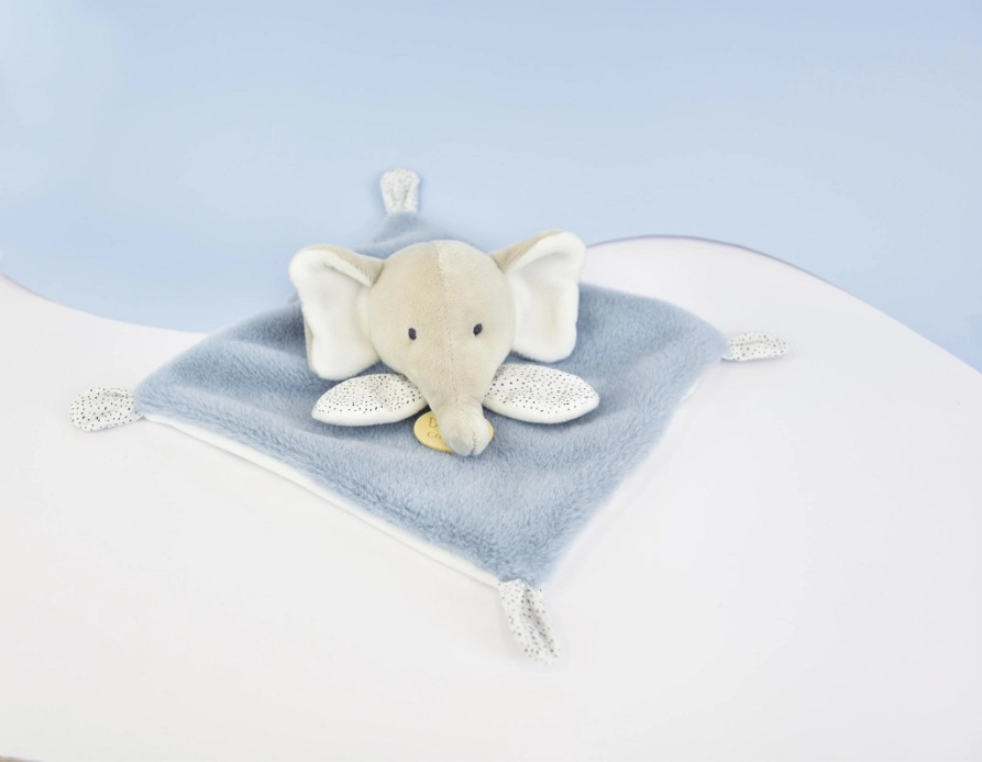 Doudou Plyšový muchláček modrošedý Slon 19 cm