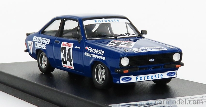 Trofeu Ford england Escort Mkii N 34 Rally Vila Do Conde 1980 A.carreira 1:43 Modrá
