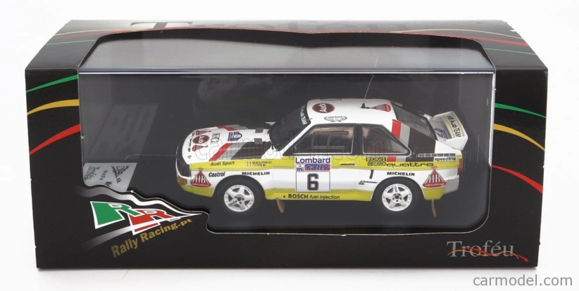 Trofeu Audi Quattro Sport Team Hb N 6 Rally Rac Lombard 1984 M.mouton - F.pons 1:43 Biela Žltá Hnedá