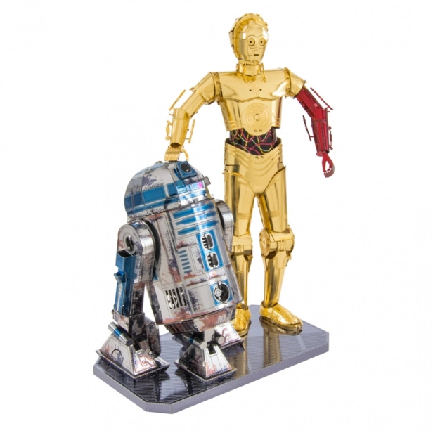Oceľová stavebnica Star Wars C-3PO + R2-D2 box verzia