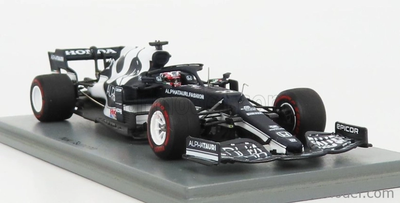 Iskrový model Alpha tauri F1 At02 Honda Ra620h Team Alpha Tauri N 22 4th Abu Dhabi Gp 2021 Yuki Tsunoda 1:43 White Blue
