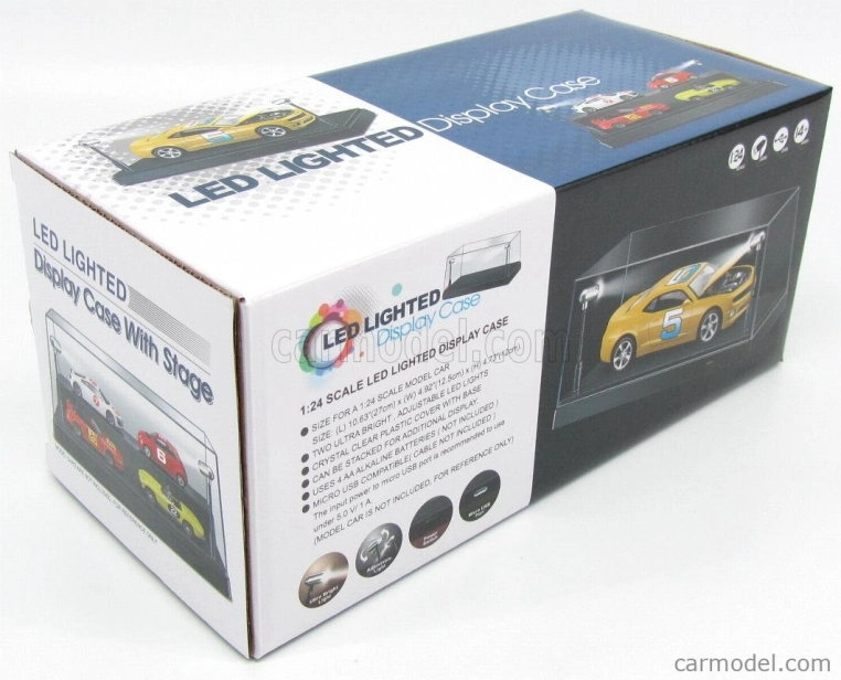 Triple9 Vetrina display box Lungh.lenght Cm 27 X Largh.width Cm 12.6 X Alt.height Cm 11.3 (altezza Interna Cm 9.6) - Luci Funzionanti - With Led 1:43 Plastový Displej