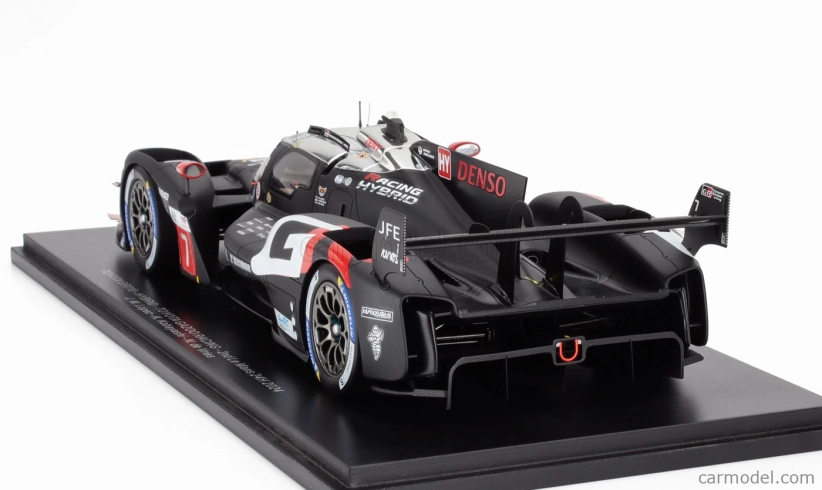 Spark-model Toyota Gr010 3.5l V6 Turbo Hybrid Team Gazoo Racing N 7 24h Le Mans 2024 Kamui Kobayashi - Jose Maria Lopez - Nyck De Vries 1:18 Black