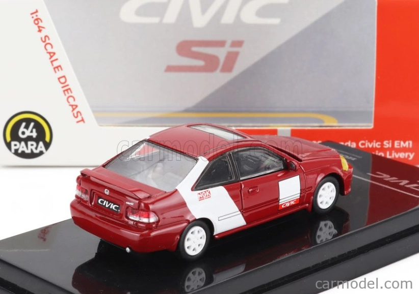 Paragon-models Honda Civic Si Coupe Em1 1999 1:64 Červená Bílá