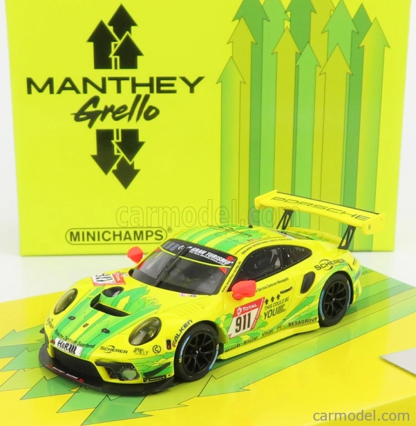 Minichamps Porsche 911 991-2 Gt3 R Team Manthey Racing N 911 1:43, žlutá