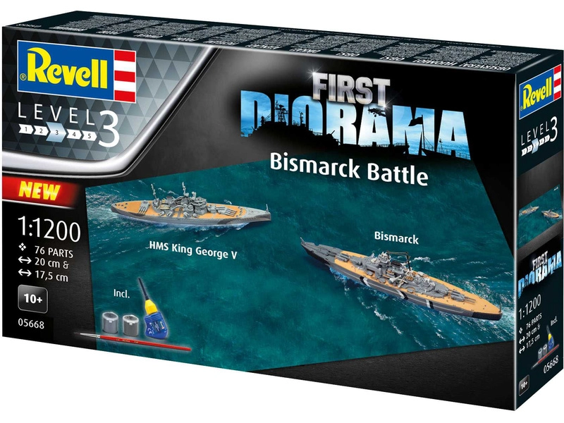 Revell první Bismarckova bitva (1:1200) (Giftset)