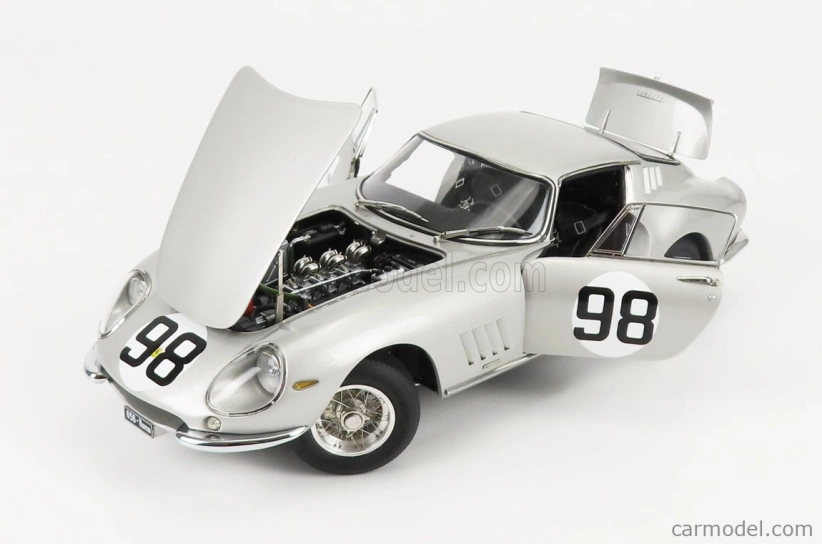 Cmc Ferrari 275 Gtb/c Competizione Ch.9051 N 98 500km Mugello 1966 R.sinibaldi - M.grana 1:18 Silver