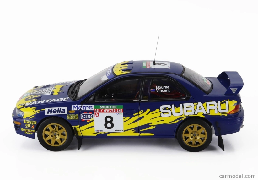 Sun-star Subaru Impreza 555 N 8 Rally Nový Zéland 1997 Peter Bourne - Craig Vincent 1:18 Modro-žltá