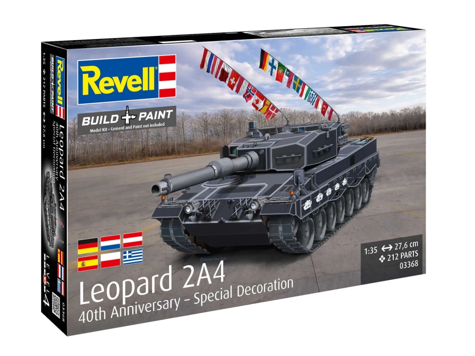 Plastic ModelKit tank 03368 - Leopard 2A4 - Special Decoration 40th Anniversary (1:35)