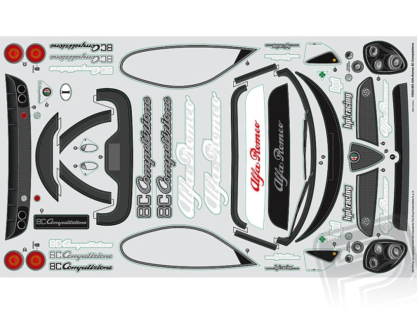Karoséria Alfa Romeo 8C Competizione (200 mm)