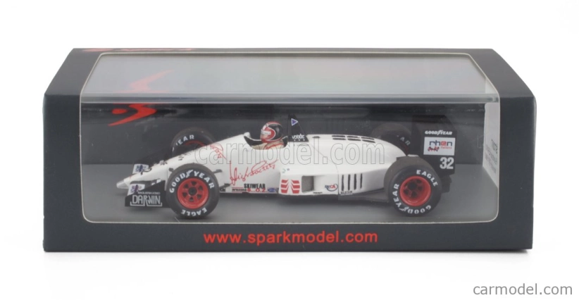 Spark-model Eurobrun F1  Er188 N 32 Monaco Gp 1988 Oscar Larrauri 1:43 Bílá