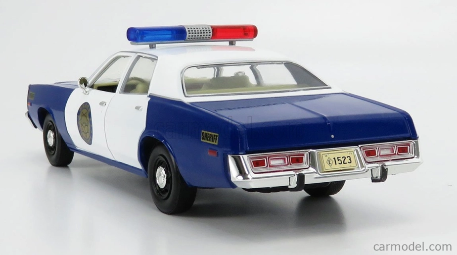 Greenlight Plymouth Fury Police Osage County Sheriff 1975 1:18 Modrá Bílá