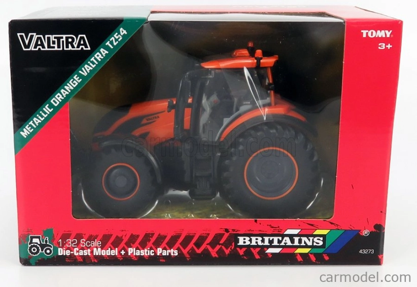 Britský traktor Valtra T254 2018 1:32 oranžový s čiernou