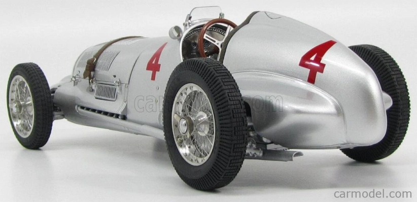 Cmc Mercedes benz F1 W125 N 4 Gp Donington 1937 R.seaman 1:18 Strieborný