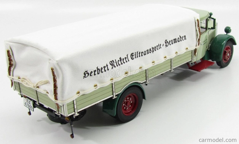 Cmc Mercedes Benz Lo2750 Truck With Tarpaulin - Cassone Telonato 1933 1:18 Zelená