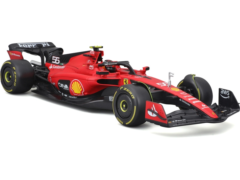 Bburago Ferrari F1 Sf-23 Team Scuderia Ferrari N 55 2023 Carlos Sainz 1:18, červená