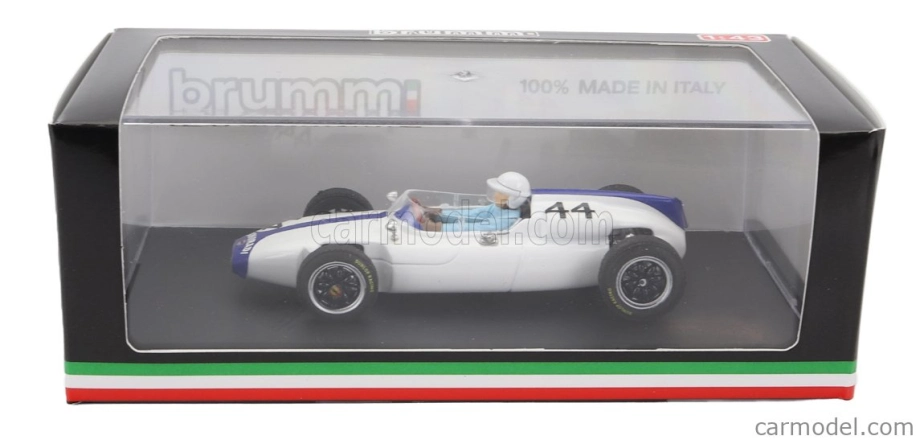 Brumm Cooper F1 T56 N 44 Belgium Gp 1961 M.gregory - With Driver Figure 1:43 Bílá Modrá
