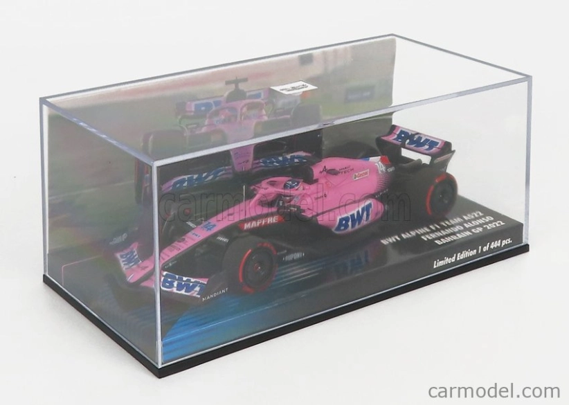 Minichamps Renault F1 A522 Team Alpine Bwt N 14 Bahrain Gp 2022 Fernando Alonso 1:43 Ružová