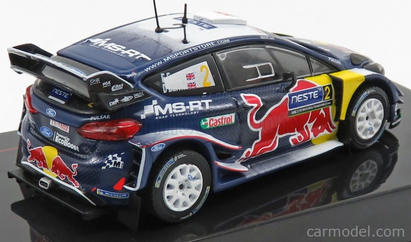 Ixo-models Ford england Fiesta Wrc Red Bull N 2 Rally Finland 2018 E.evans - D.barritt 1:43 Modrá Biela Žltá Červená