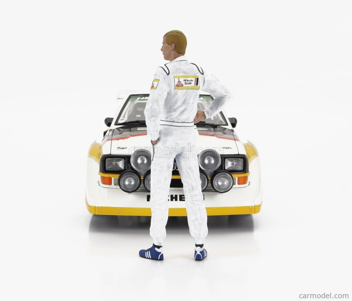 Autoart Audi Quattro Sport S1 (nočná verzia) N 2 4th Rally Montecarlo 1986 S figúrkou W.rohrl - C.geistdorfer 1:18 Žltá Biela Červená
