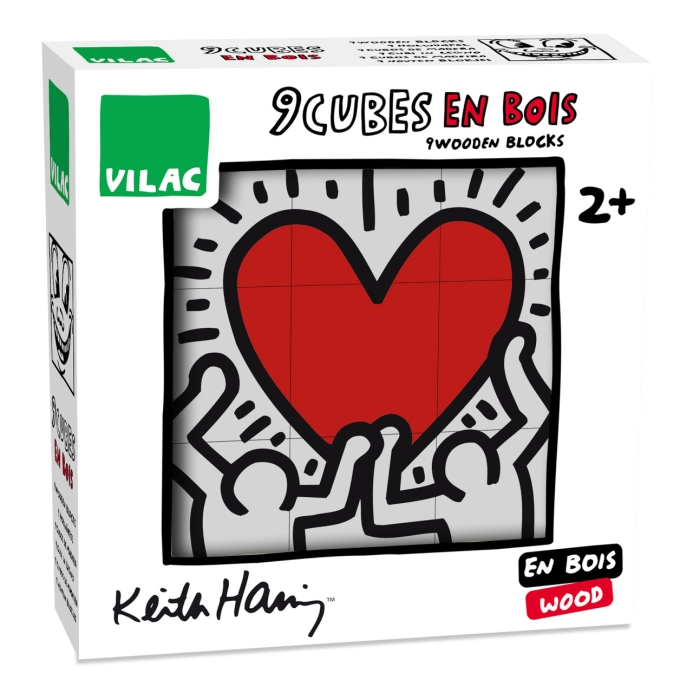 Vilac Obrázkové kostky Keith Haring - poškozený obal