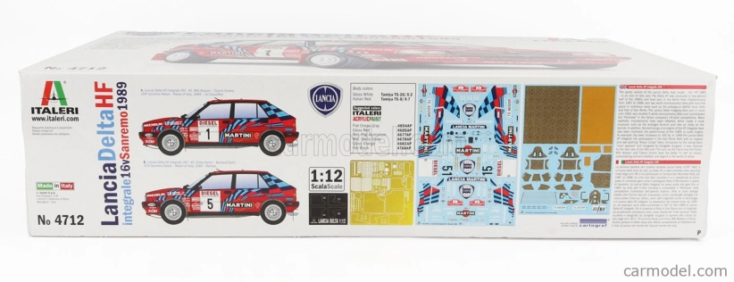 Italeri Lancia Delta Hf Integrale 16v Martini N 1 Víťaz Rally Sanremo 1989 M.biasion - T.siviero + N 5 Rally Sanremo 1989 D.auriol - B.occelli 1:12 /