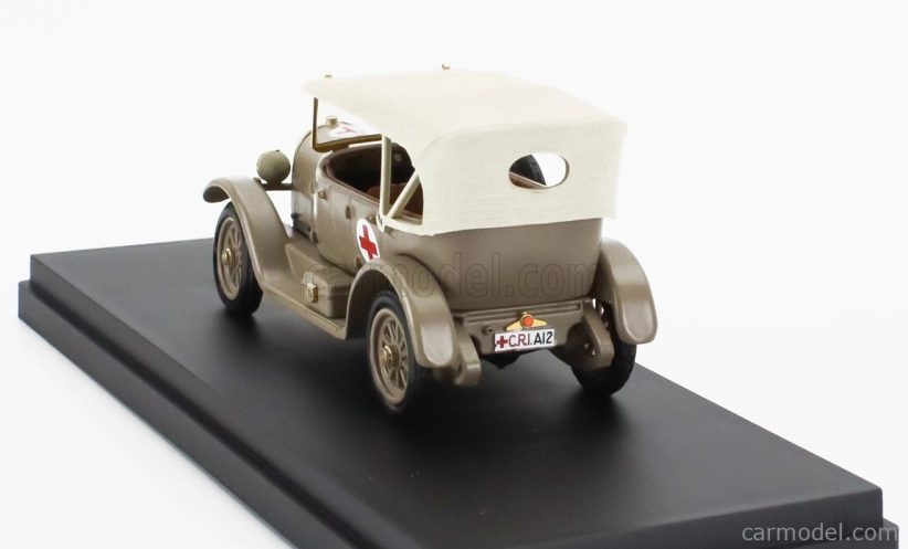 Rio-models Fiat 501 Torpedo Croce Rossa Ambulancia - Ambulanza Coloniale 1936 1:43 Vojenská zelená béžová