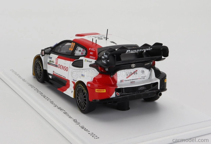 Spark-model Toyota Yaris Gr Hybrid Rally1 Team Toyota Gazoo Racing Wrt N 33 Winner Rally Japan 2023 Elfyn Evans - Scott Martin 1:43 Biela červená čierna