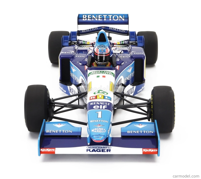 Minichamps Benetton F1 B195 Team Mild Seven Renault N 1 World Champion Winner European Gp 1995 Michael Schumacher 1:12 Modrá Žlutá