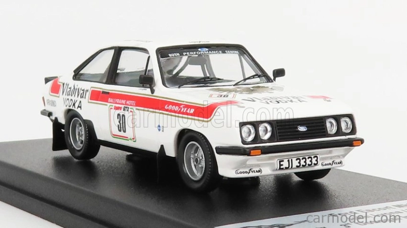 Trofeu Ford england Escort Mkii Rs2000 N 30 3rd Rally Donegal International 1979 J.lyons - T.semple 1:43 Bílá Červená