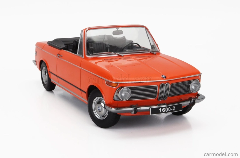 BMW 1600-2 Cabriolet 1968 v mierke kk - s odnímateľnou mäkkou strechou 1:18 oranžová