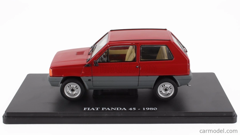 Edicola Fiat Panda 45 1980 - Con Vetrina - S vitrínou 1:24 Červená šedá