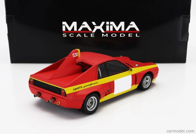 Maxima Abarth Se030 Pininfarina - Press 1974 1:18 Matná Červená Žlutá